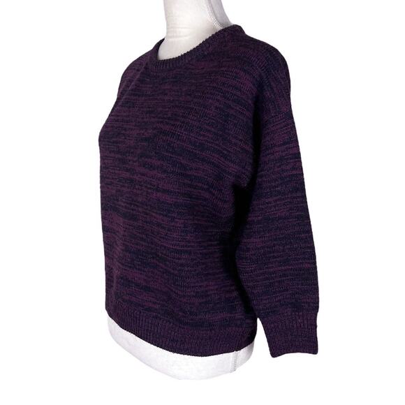 Ba&sh Brisbane 100% Wool Crew Neck Sweater Burgundy Jumper 3/4 Sleeve Size 6 - Picture 5 of 8